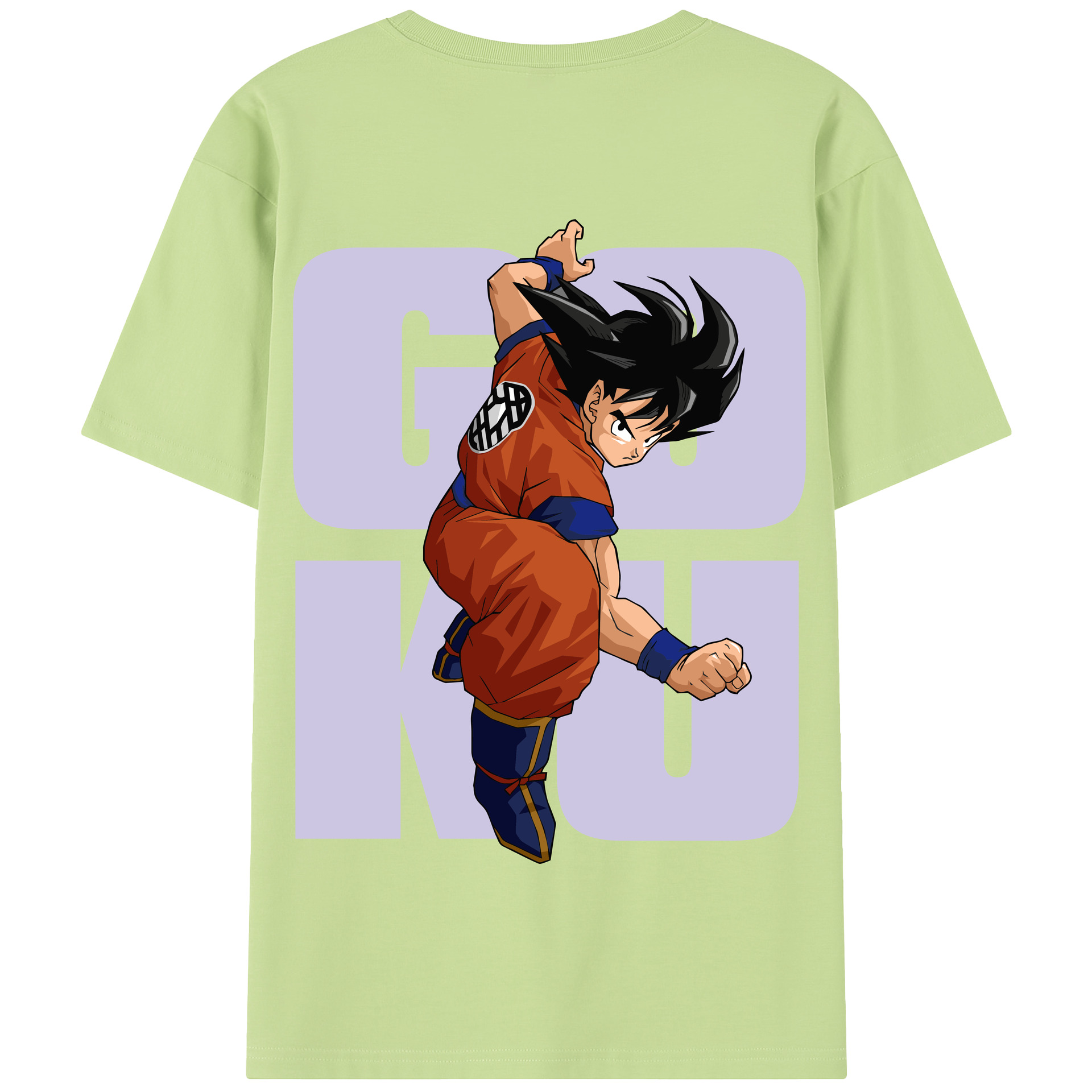（画像用） ドラゴンボール 孫悟空（そん ごくう）Son Goku カカロット DRAGON BALL Kakarotto 綿100％半袖Tシャツ（背面プリント）